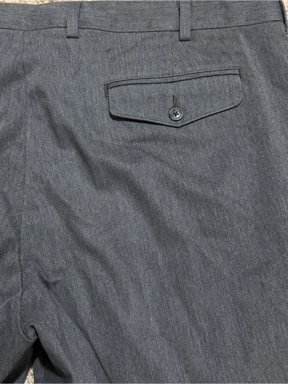 LL Bean Pants Men 42x34Gray Chino Flat Front Business Casual Standard Fit 292258